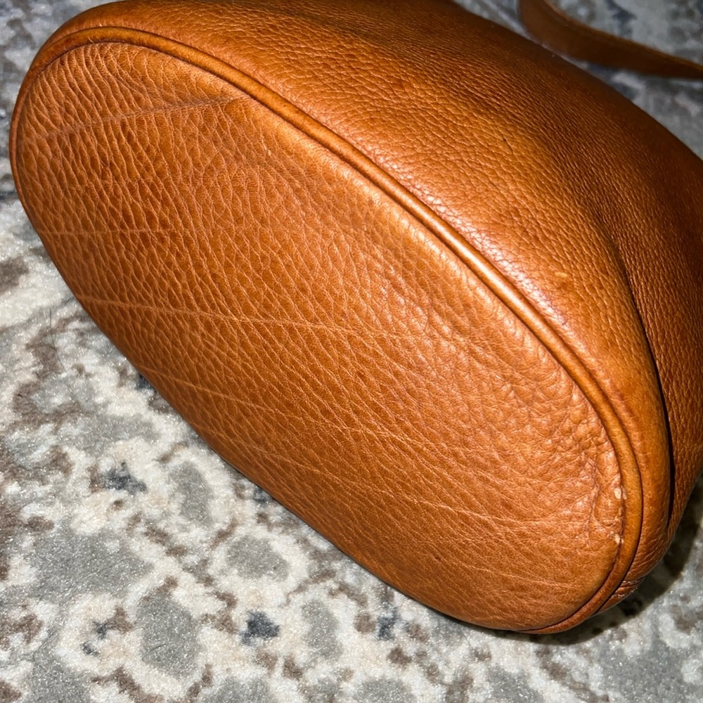 Vintage Coach British Tan Sonoma Leather Bucket Crossbody Bag #4907 - Picture 4 of 12